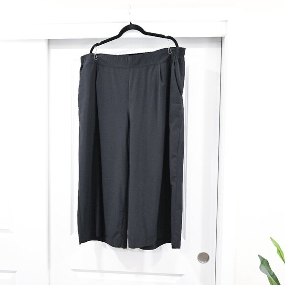 Athleta Size 24 Brooklyn Wide Leg Crop Black Pant Plus Size - Picture 2 of 7